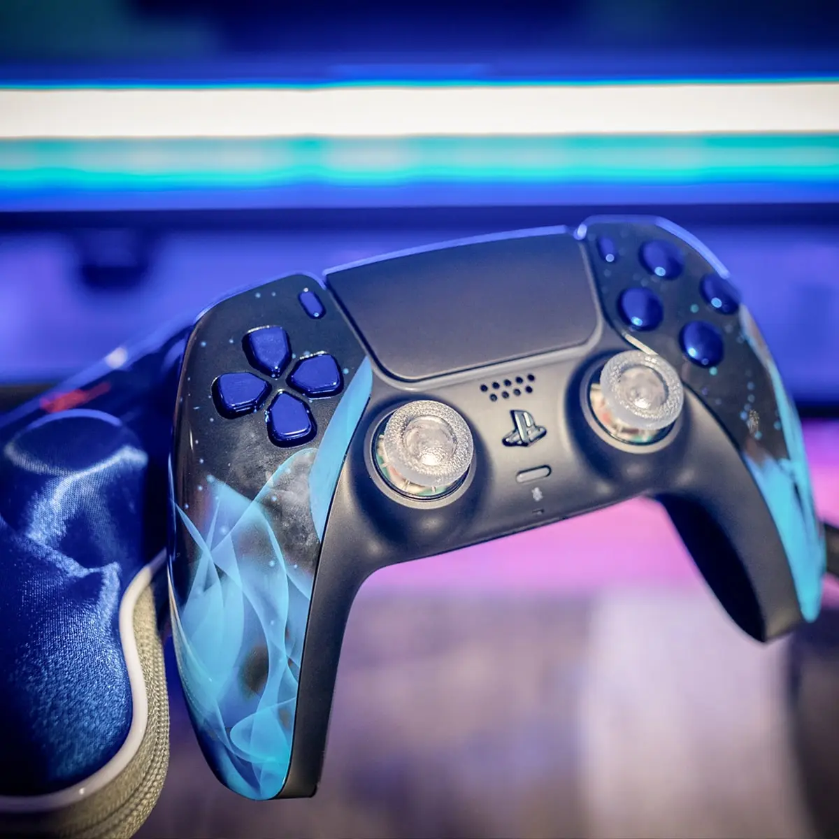 MODDEDZONE BLUE FIRE PS5 CUSTOM MODDED CONTROLLER - Image 2
