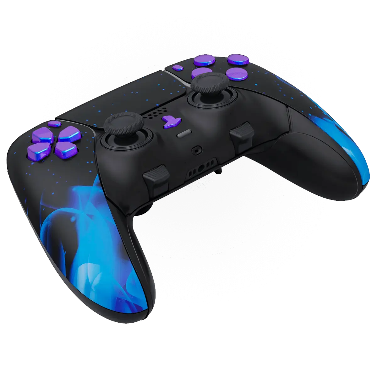 MODDEDZONE BLUE FIRE PS5 DualSense Edge Custom Modded Wireless Controller - Image 4