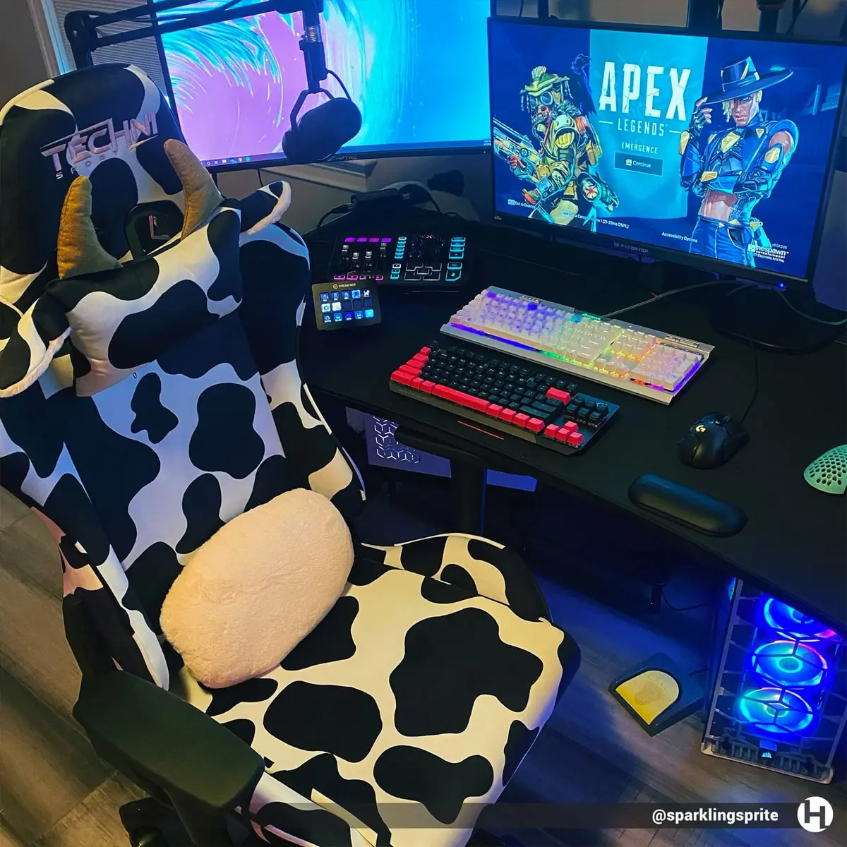 COW PRINT GAMING CHAIR - Image 6