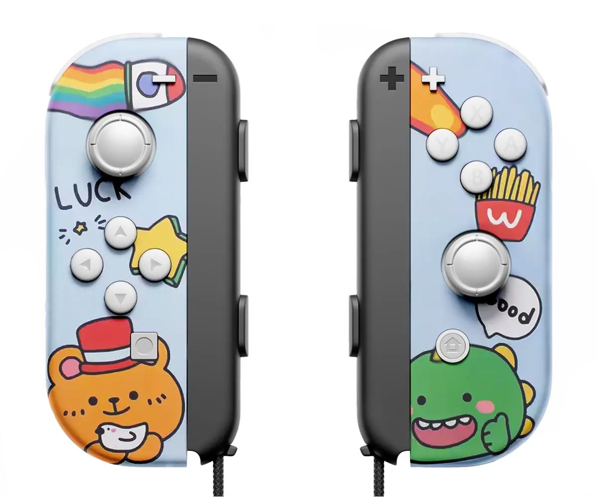 MODDEDZONE GOOD LUCK CUSTOM NINTENDO JOY-CON CONTROLLERS