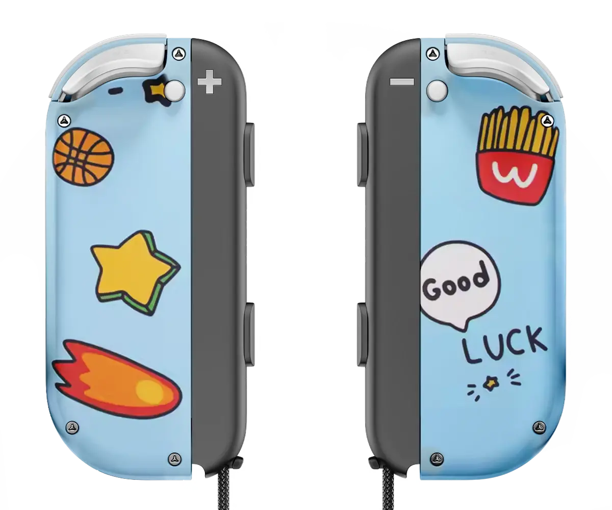 MODDEDZONE GOOD LUCK CUSTOM NINTENDO JOY-CON CONTROLLERS - Image 2