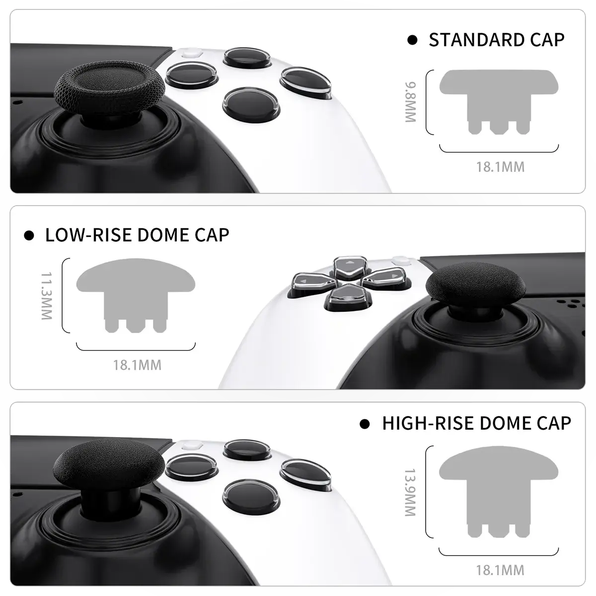 PS5 DualSense Edge Controller Replacement Thumbstick Caps Pack - Image 4