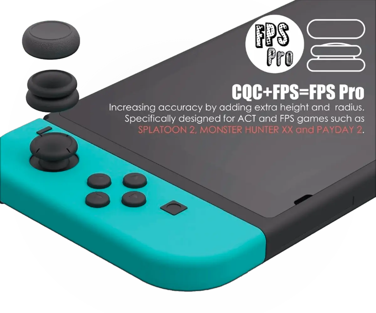 SKIN, CQC & FPS ANALOG GRIPS SET FOR NINTENDO SWITCH JOY-CON CONTROLLER - Image 4