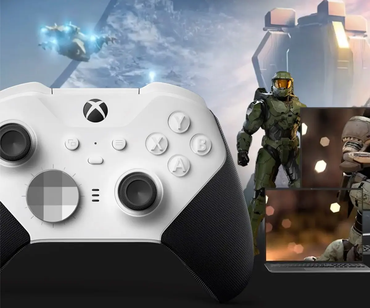 MODDEDZONE WHITE CORE XBOX ELITE SERIES 2 CUSTOM MODDED CONTROLLER - Image 3